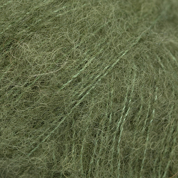 DROPS BRUSHED ALPACA SILK 32, moss green / samanų žalia