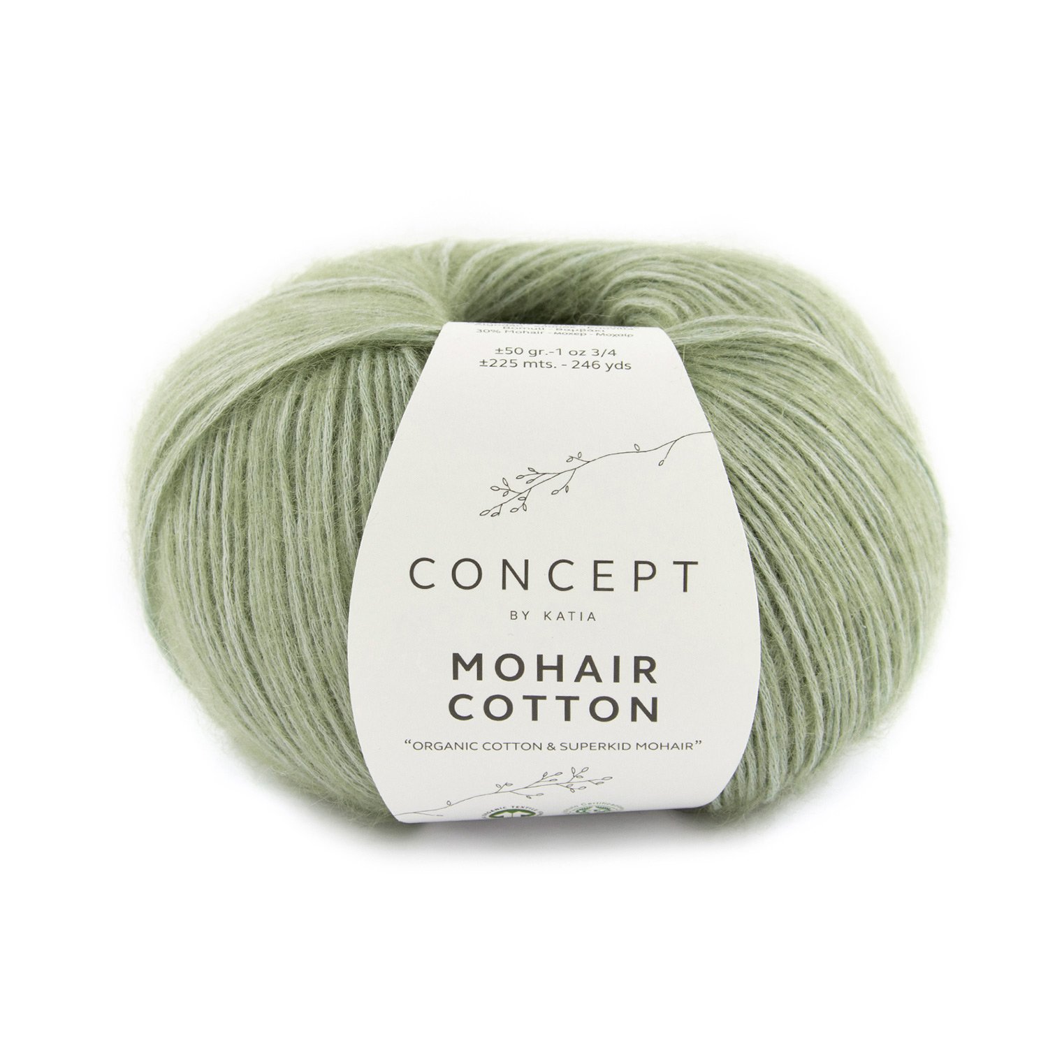Mohair Cotton 72, mint green / mėtinė