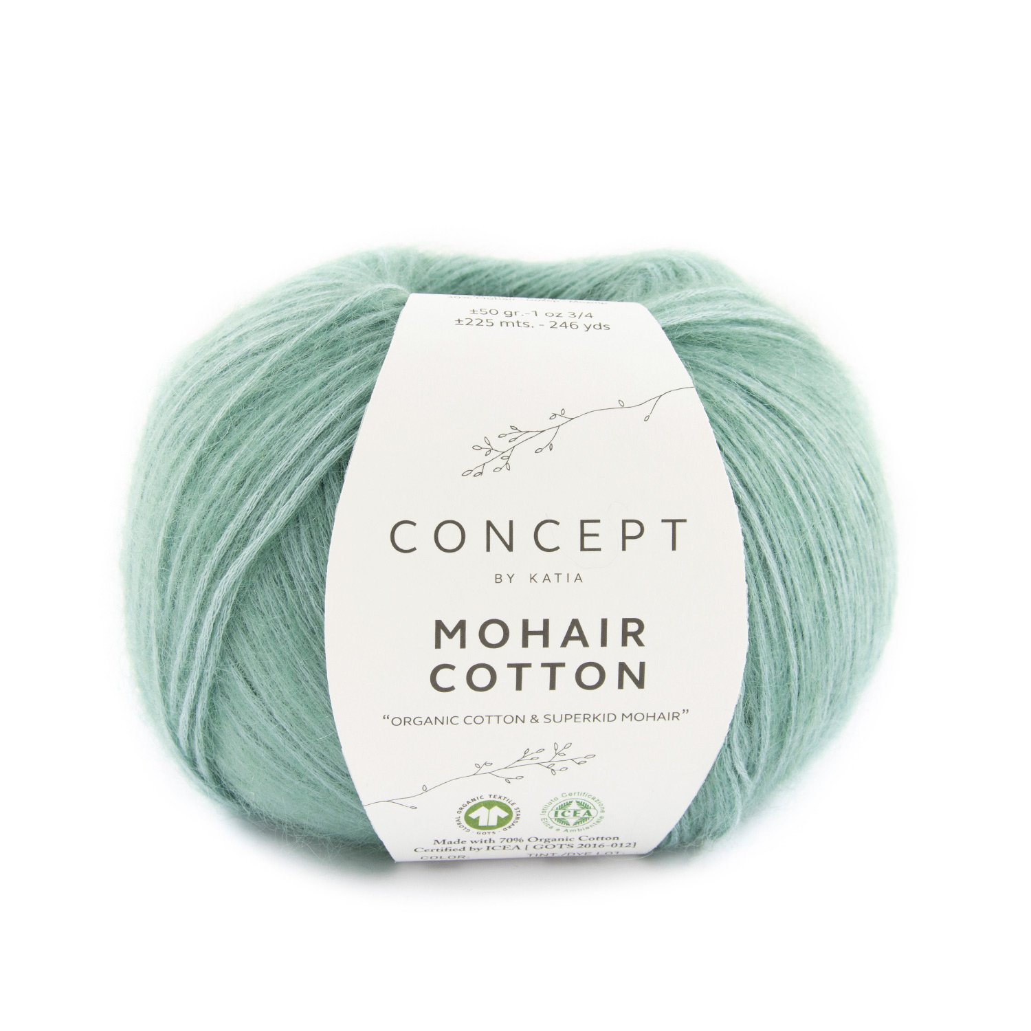 Mohair Cotton 84, turquoise / turkio