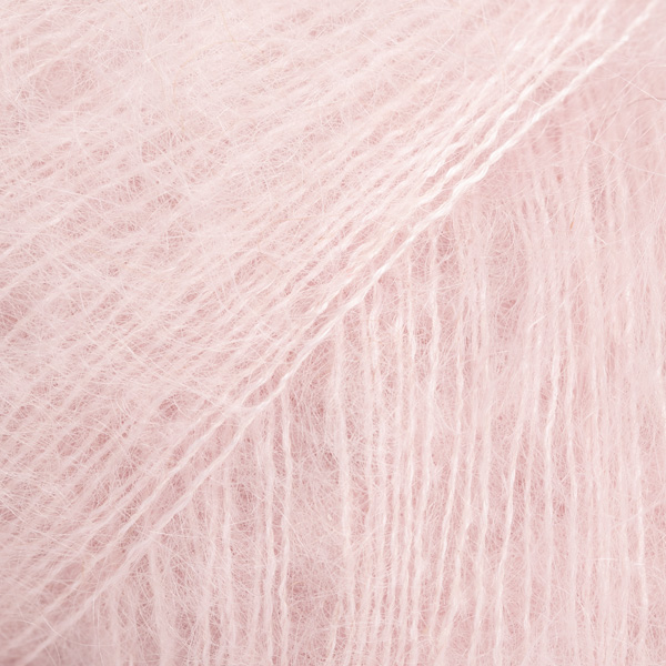 DROPS Kid-Silk 63, powder pink / pūdros rožinė