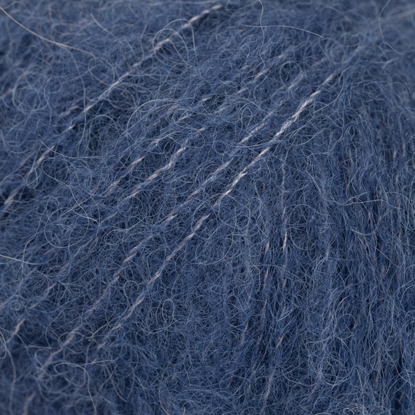 DROPS BRUSHED ALPACA SILK 39, navy blue / jūreiviška mėlyna